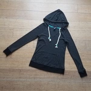 Miss Chievous Striped Pullover Hoodie Size Small